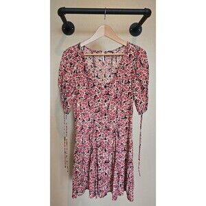 Free People floral‎ Laced Up Mini Dress Size Medium